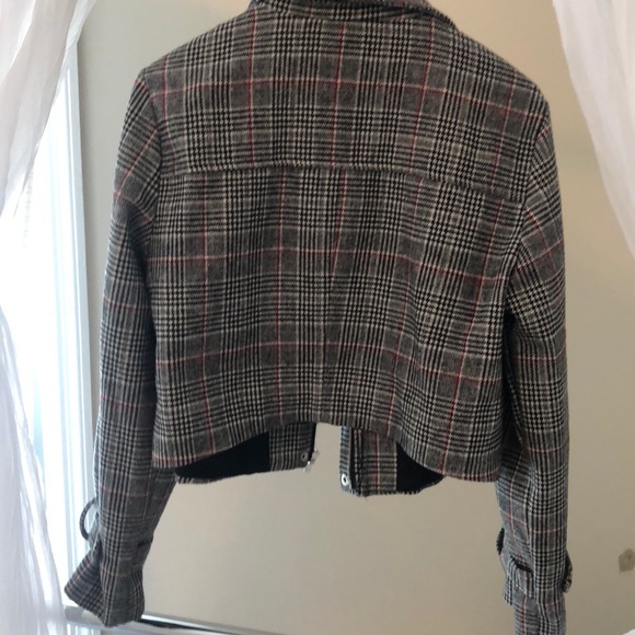 Cropped houndstooth jacket - Picture 7 of 9